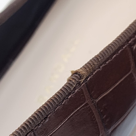 Loeffler Randall Pointed Toe Brown Croc Simone Heeled Flats - Picture 13 of 15